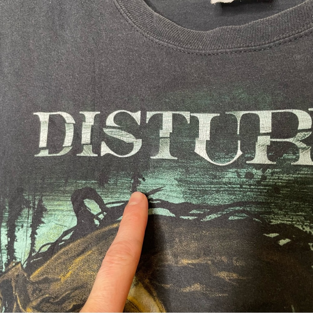 2010 DISTURBED BAND GRIM REAPER SKULL T SHIRT SZ L - Picture 5 of 7
